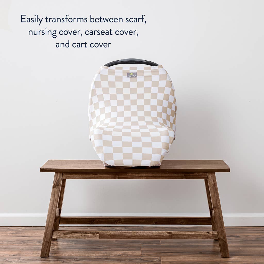 *New* Taupe Checkerboard Mom Boss™ 4-in-1 Multi-Use Cover