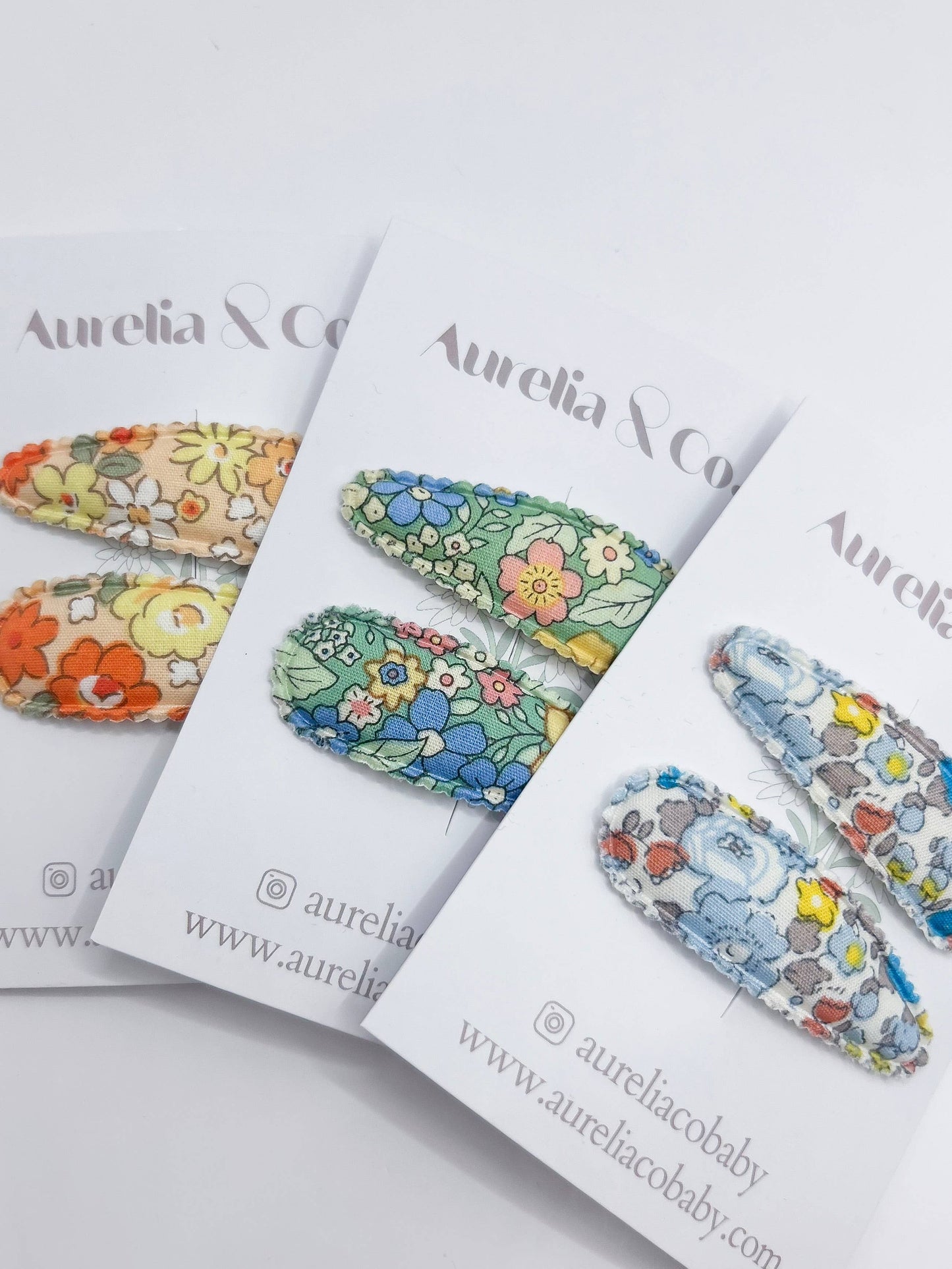 Funky Florals Kids Hair Barrette Clips