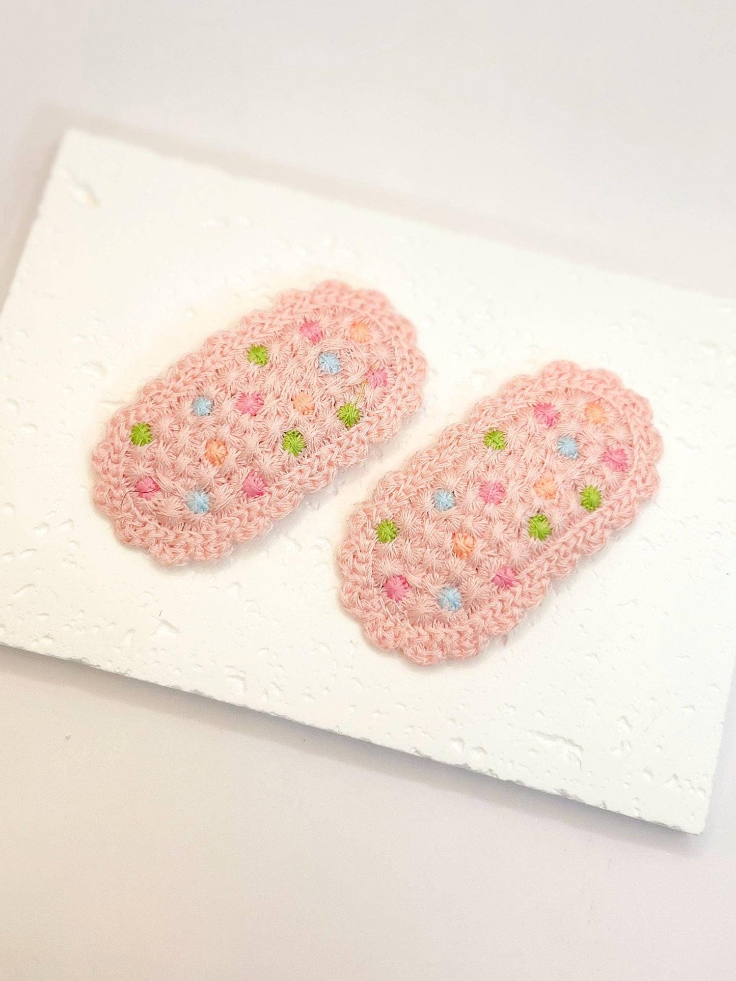 Crochet Hair Barrettes – Colorful & Whimsical Kids' Clips