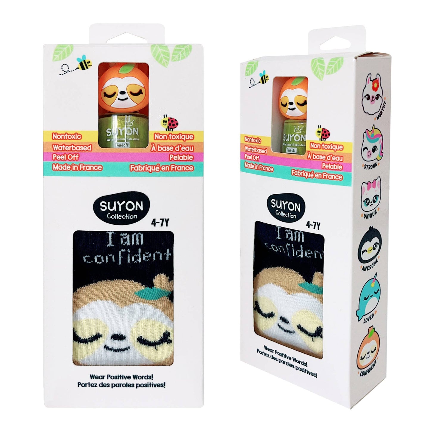 Sloth Nail & Socks Gift Set (4-7 years old)
