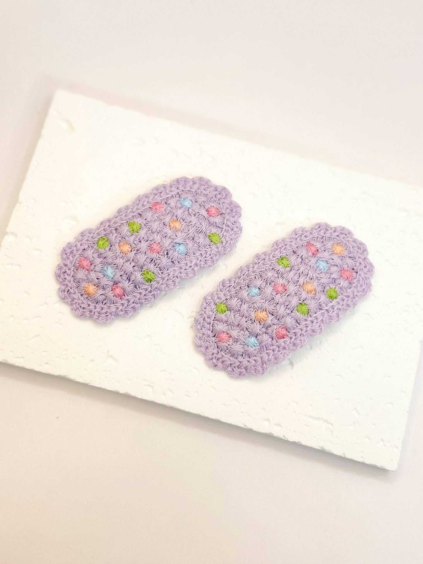 Crochet Hair Barrettes – Colorful & Whimsical Kids' Clips