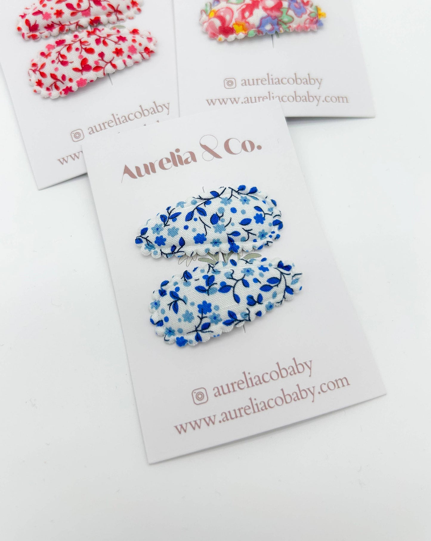Mini Floral Baby Fabric Hair Barrettes