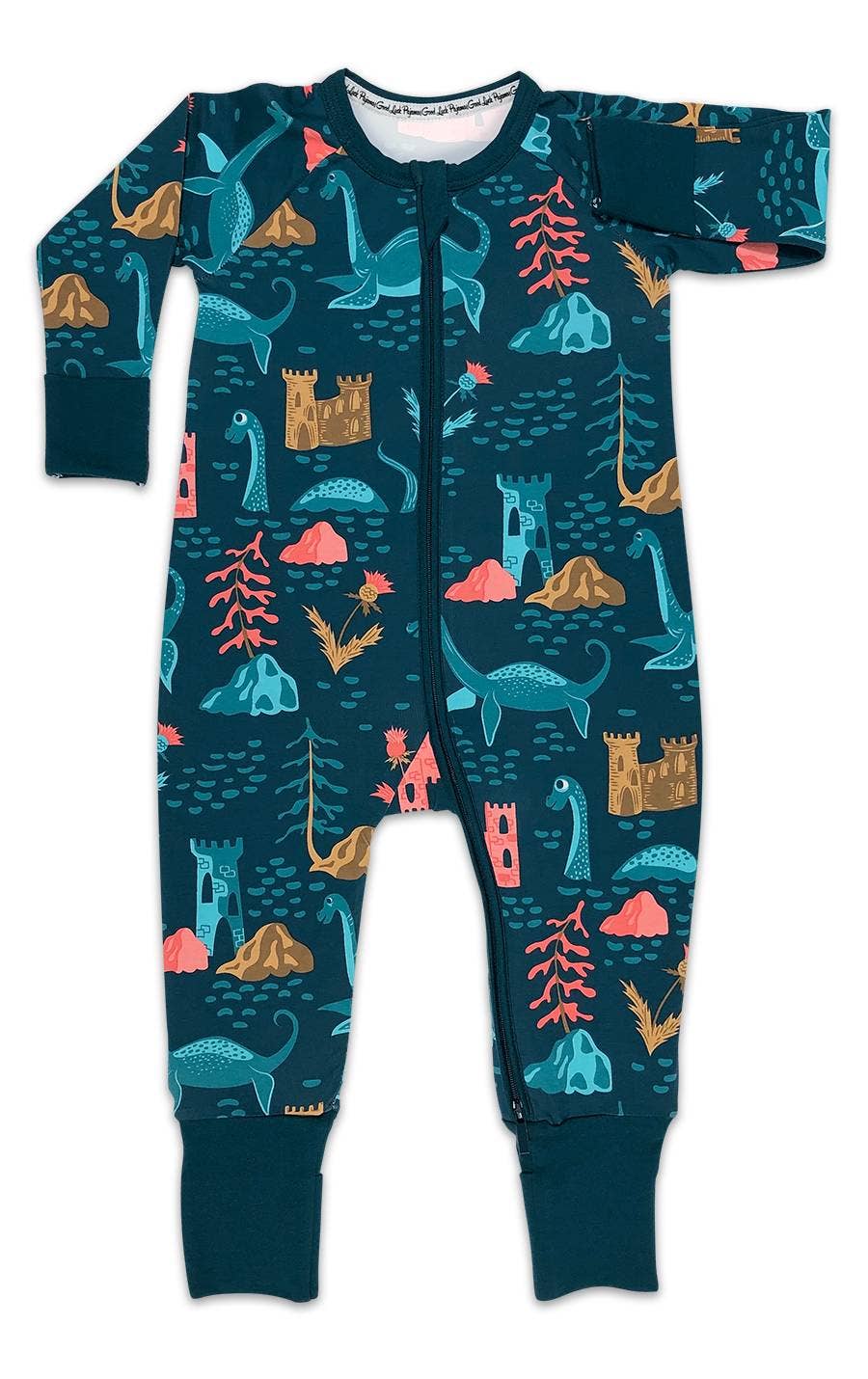 GOOD LUCK SOCK Sea Creature, Blue Baby Pajamas