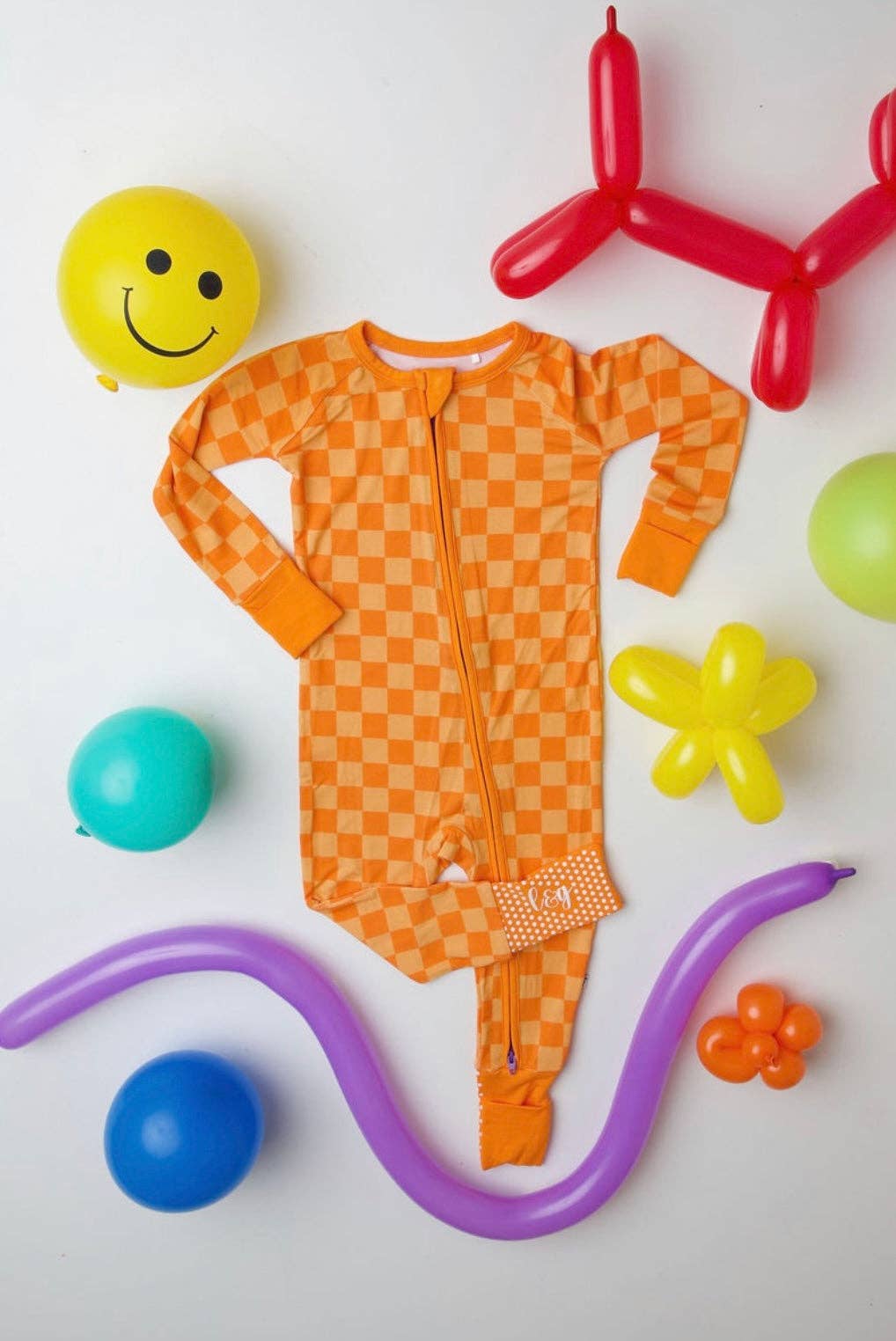 Love & Grace Orange dreamsicle zip romper