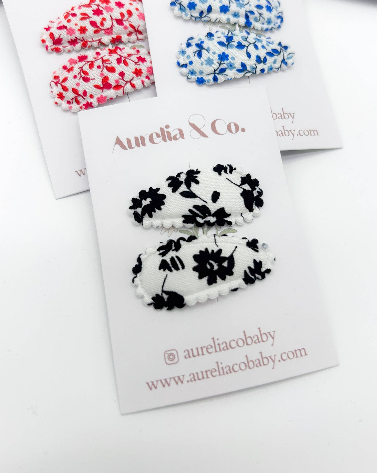 Mini Floral Baby Fabric Hair Barrettes