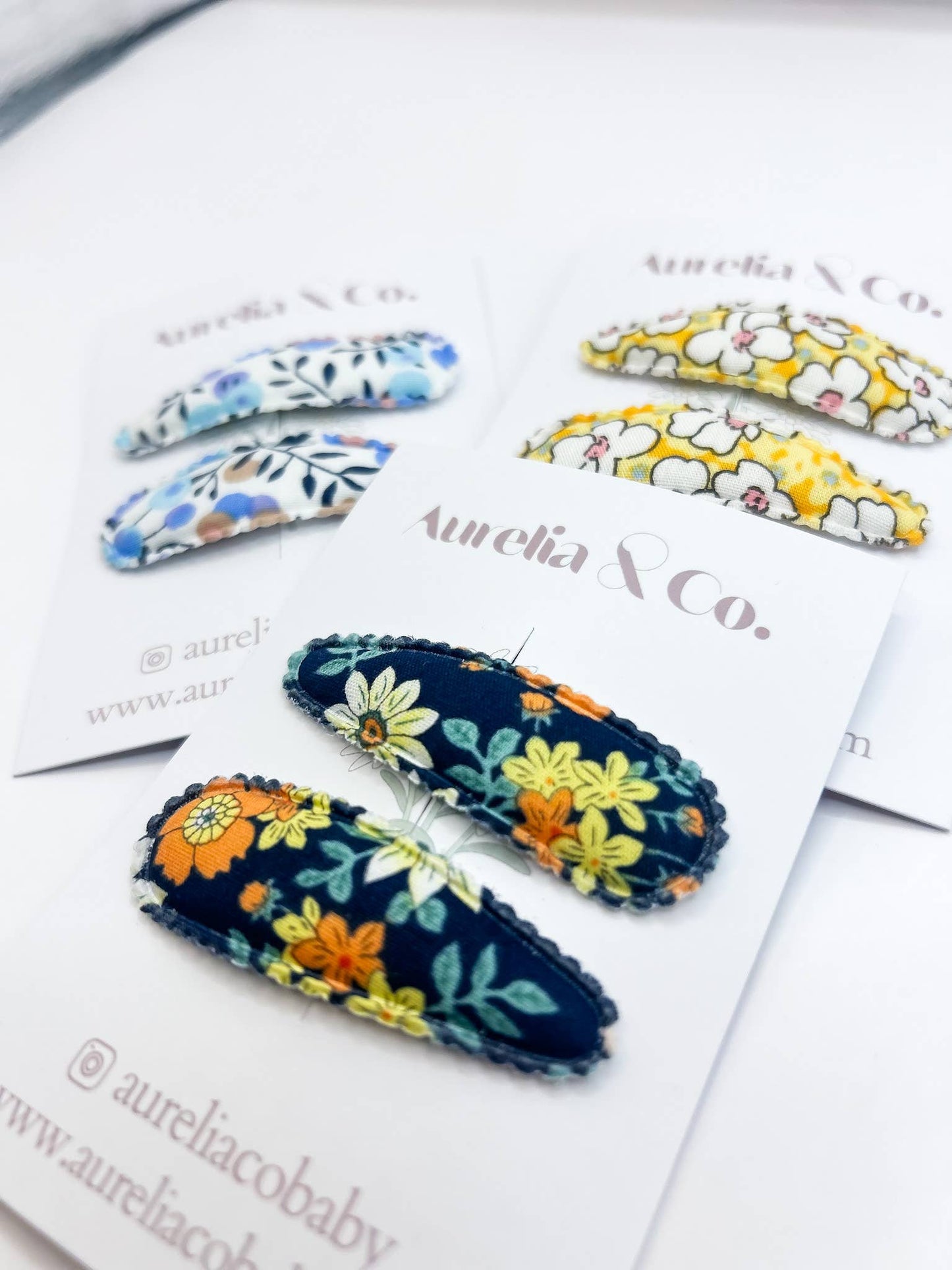 Floral Hair Barrettes for Babies & Kids