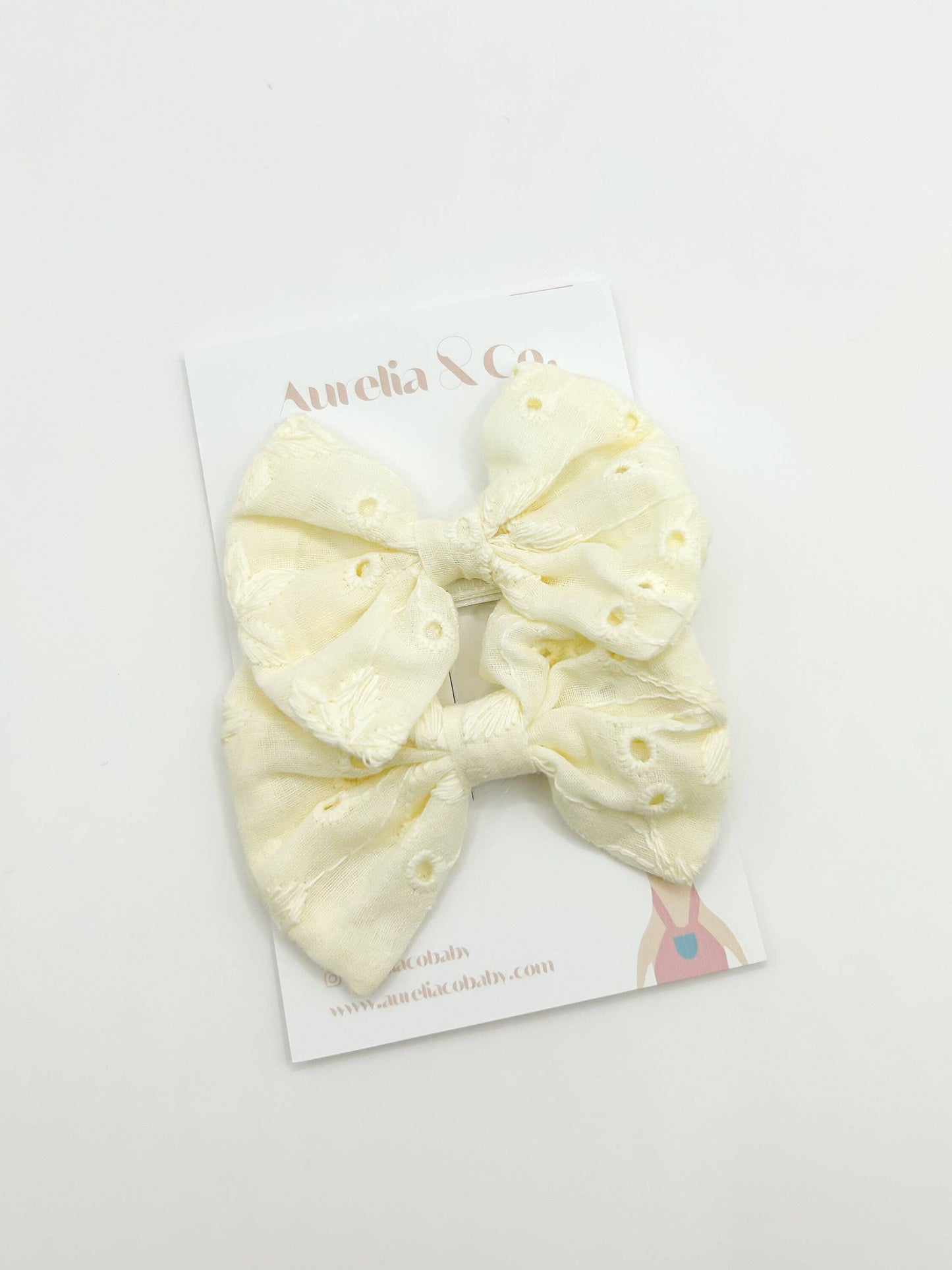 Cotton Pigtail Bows for Babies, Children, Kids