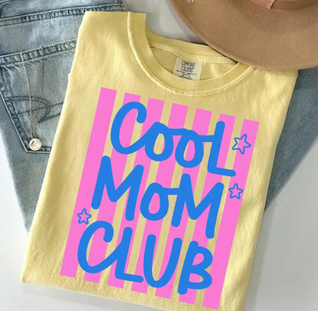 Cool Moms Club Graphic Tee–Trendy Mom Shirt