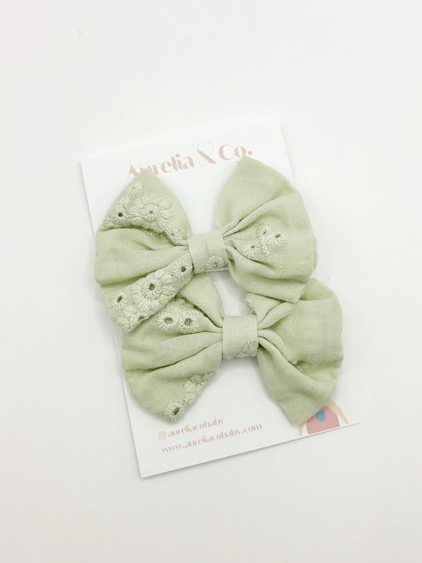 Cotton Pigtail Bows for Babies, Children, Kids