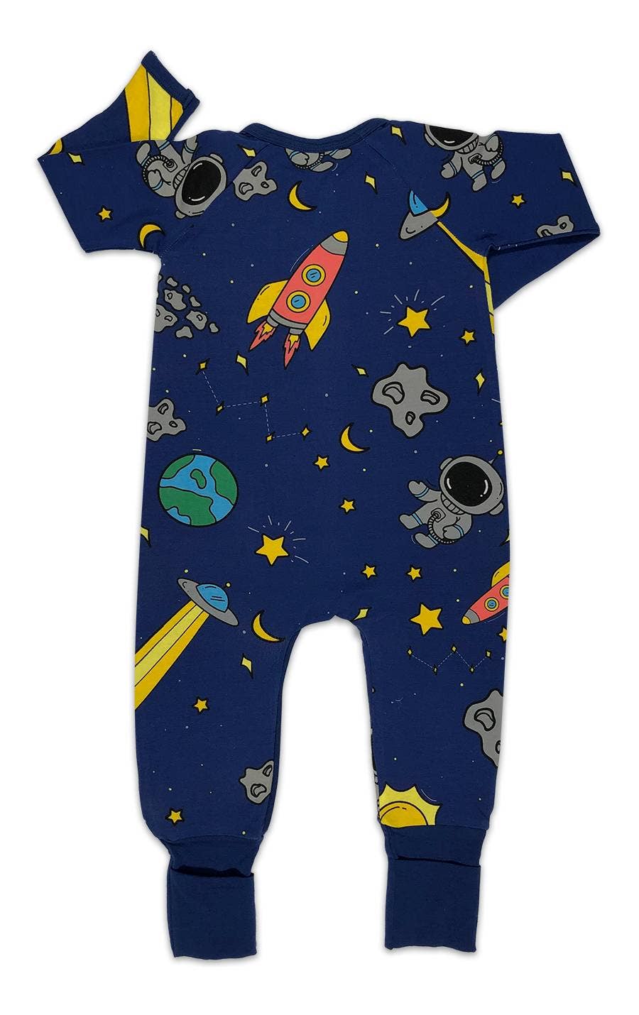 Space, Blue Baby Pajamas