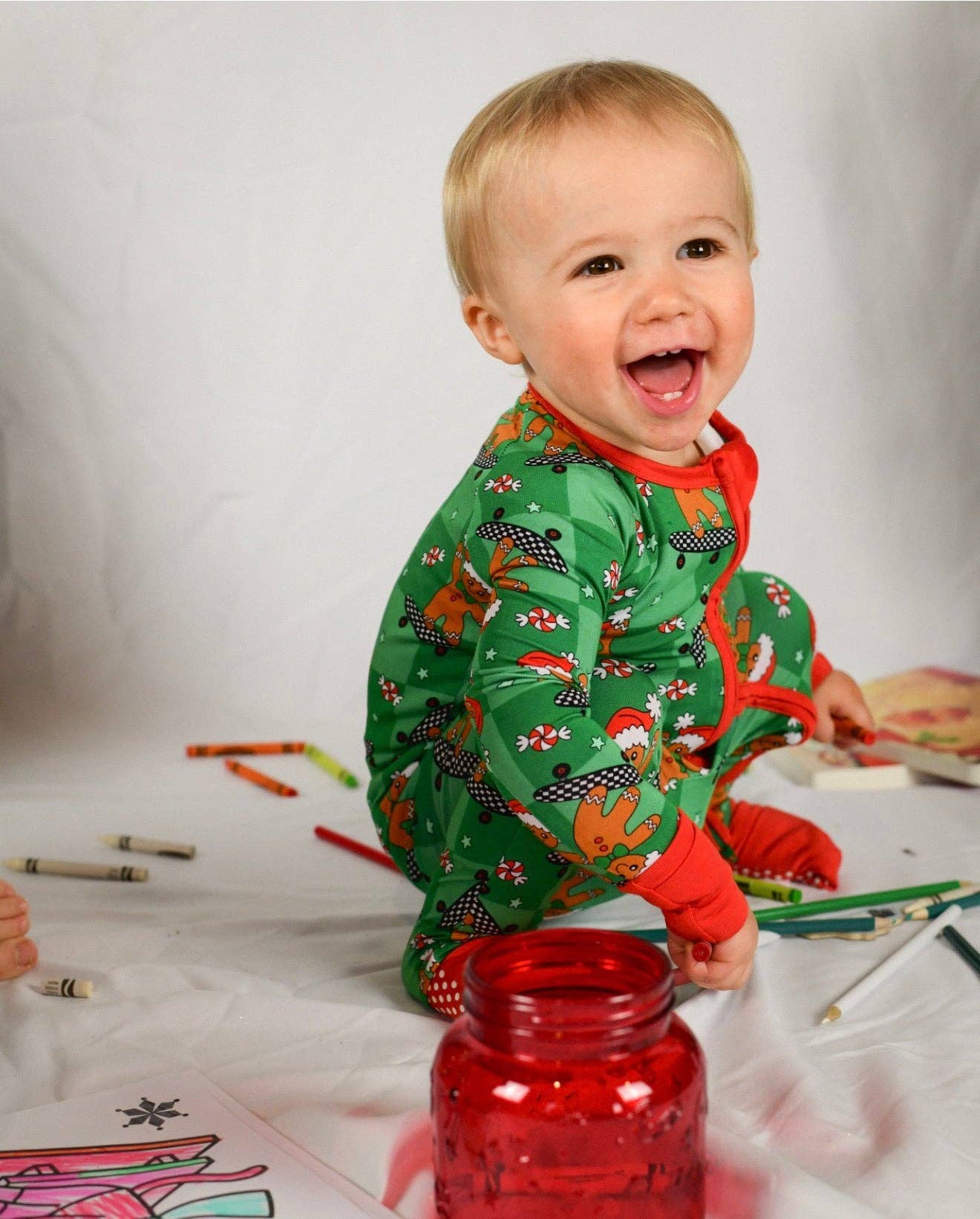 Love&Grace bamboo Ginger-shred-men zip romper