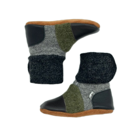 NOOKS Kelp Felted Wool Booties
