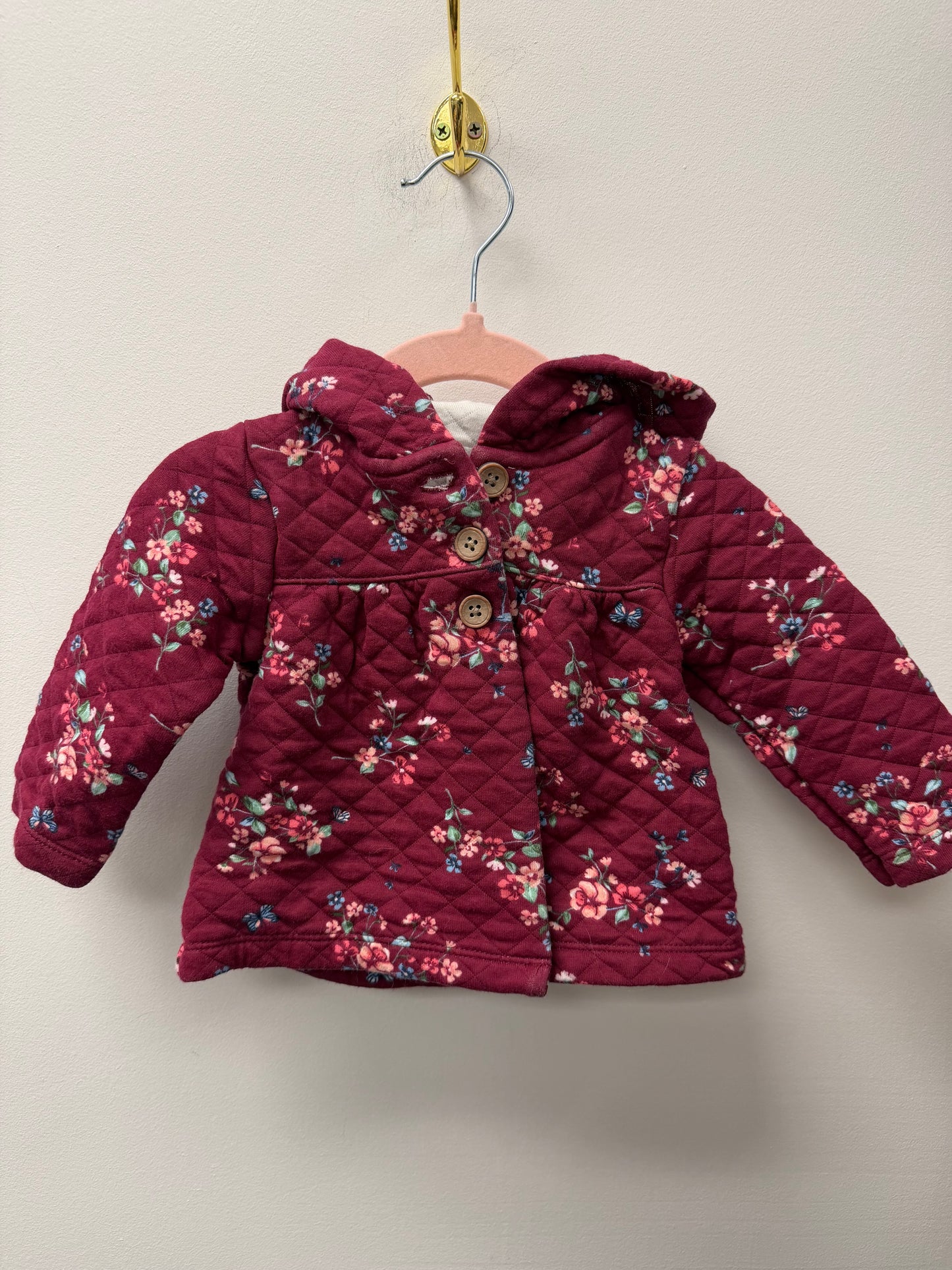 CARTERS BUTTON FLORAL JACKET 6M