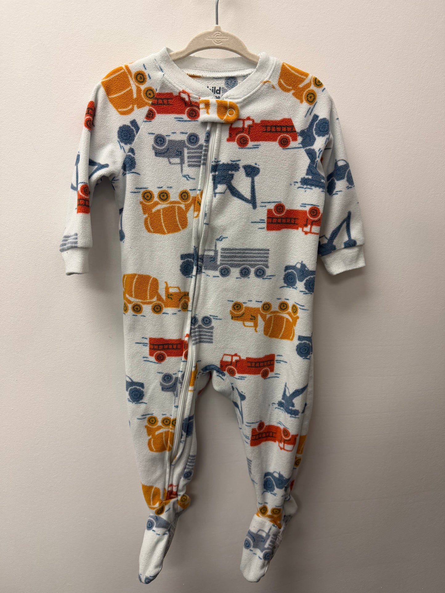 CARTERS CHILD OF MINE FLEECE TRUCK SLEEPER 12M