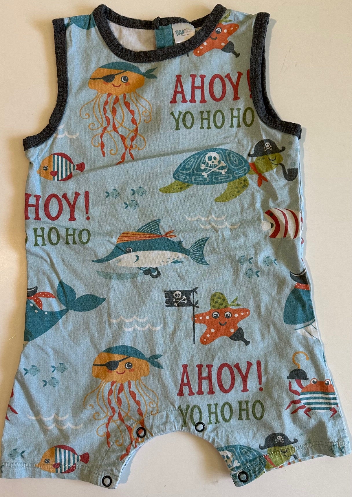 Peppy Mini, "Ahoy" Sleeveless Romper - Size 3T