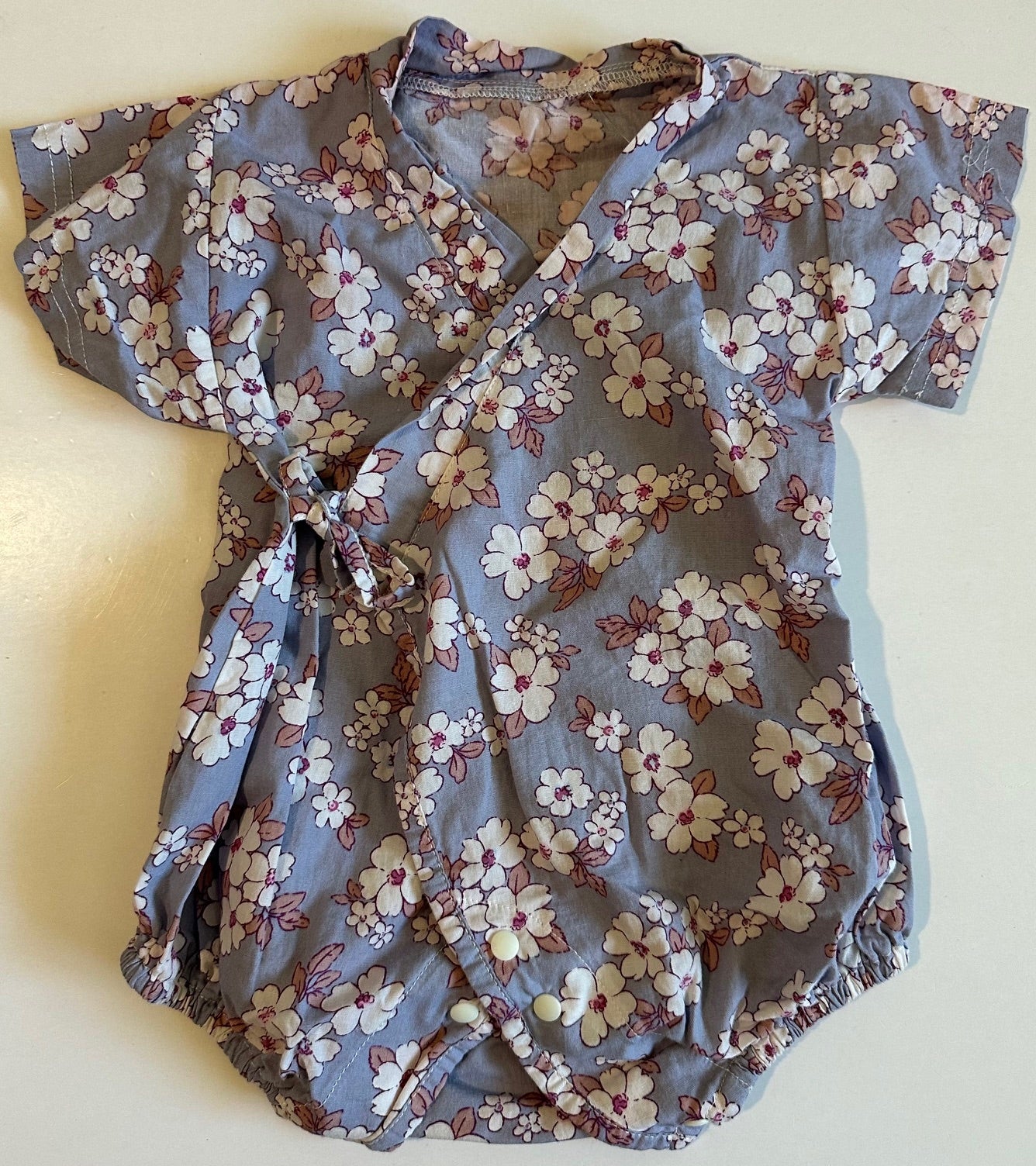 Pauboli, Pale Purple Flowery Outfit - 3-6 Months