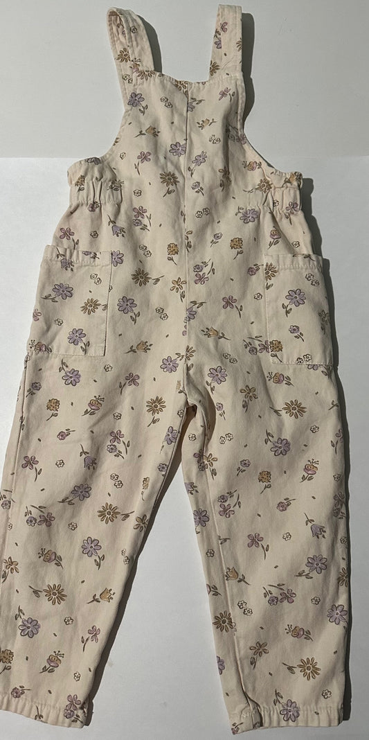 Zara, Ivory Floral Romperalls - Size 4-5Y