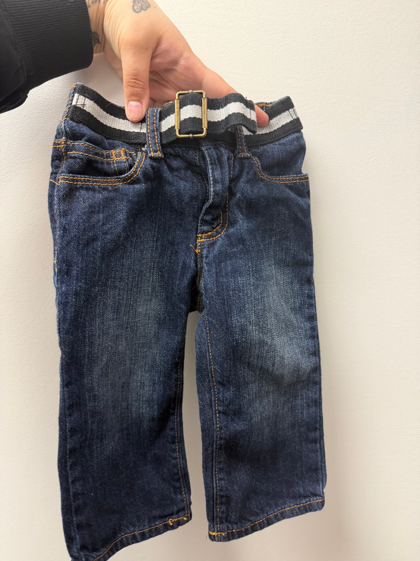 OLD NAVY BELT JEANS SIZE 12-18M