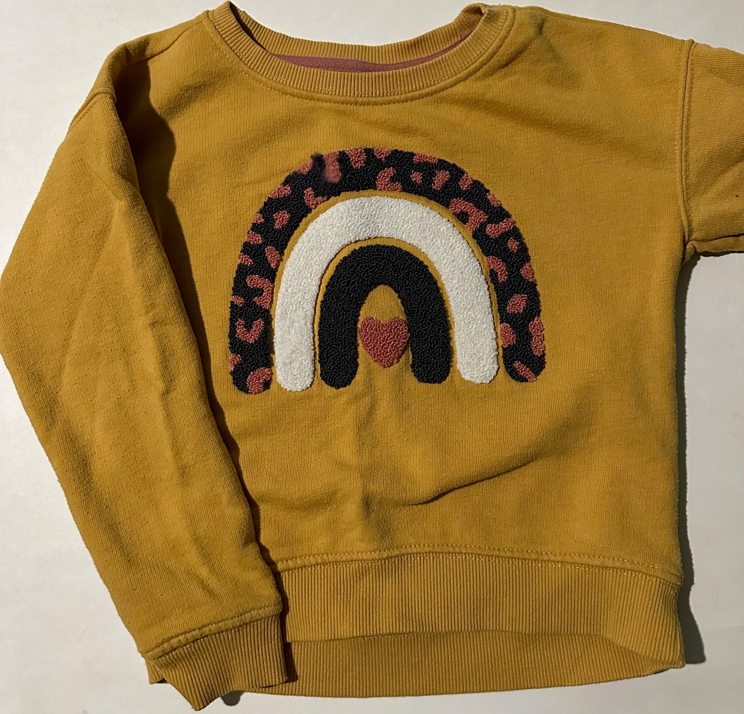 *Play* George, Yellow Rainbow Pullover - Size XS (4-5)