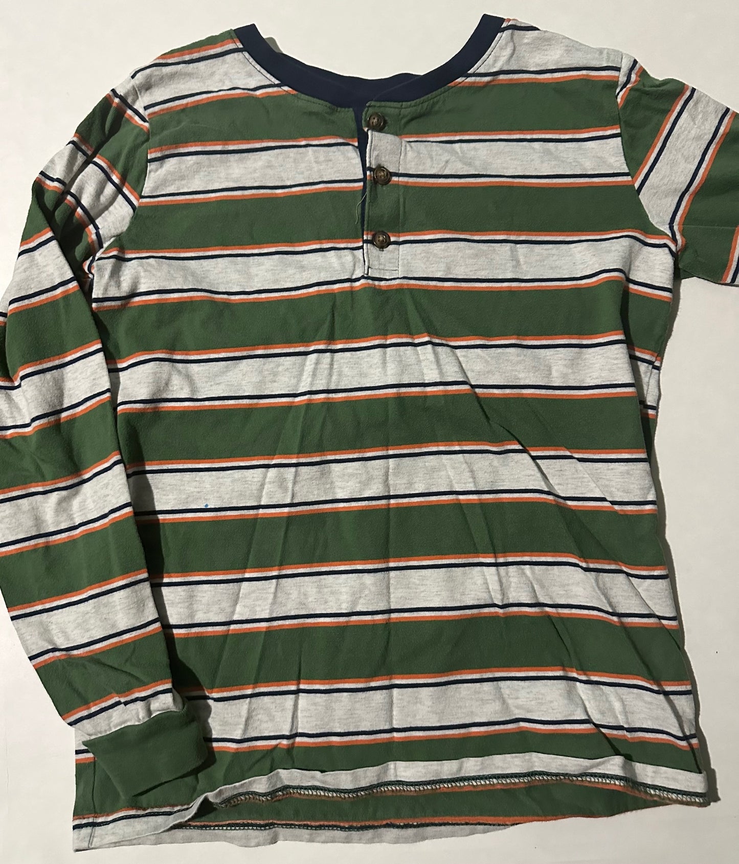 *Play* Carter's, Green Striped Shirt - Size 14