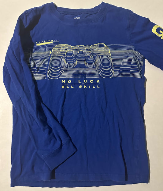 Carter's, Blue "No Luck All Skill" Shirt - Size 14