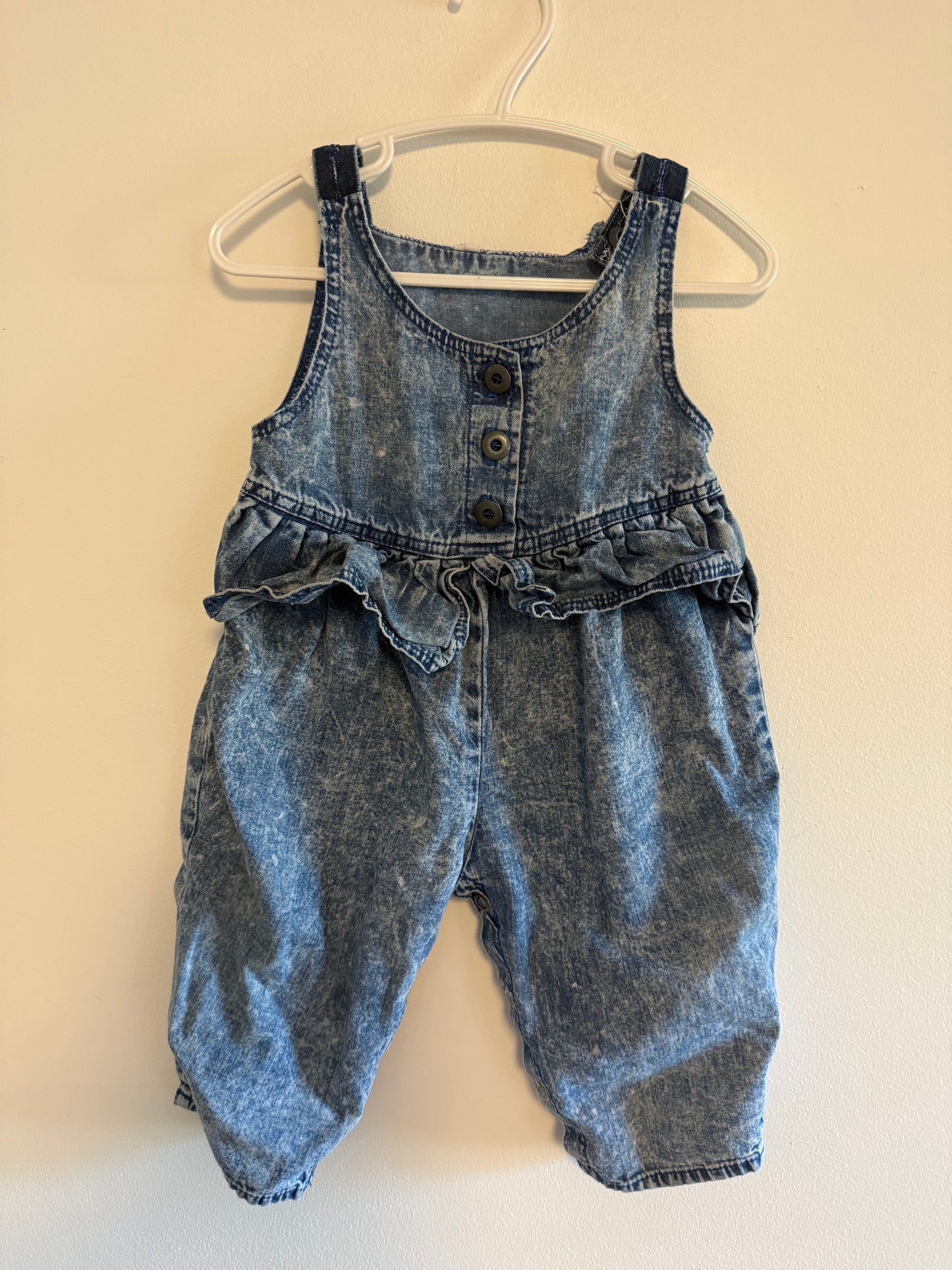 DENIM OVERALLS SIZE 9M