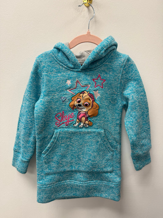 PAW PATROL SKYE LONG HOODIE SIZE 4