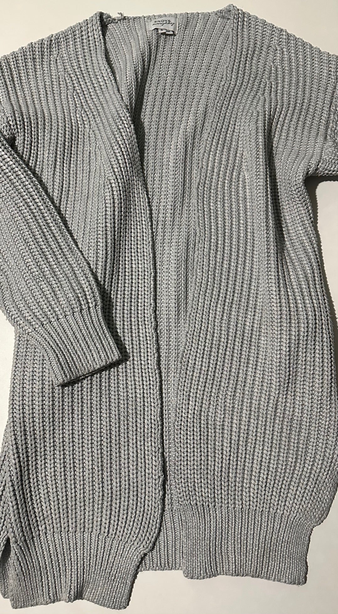 *Adult* Sndys, Grey Cardigan Sweater - Size Small/Medium