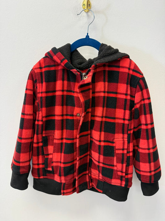 CHEROKEE FLEECE PLAID JACKET SIZE 5