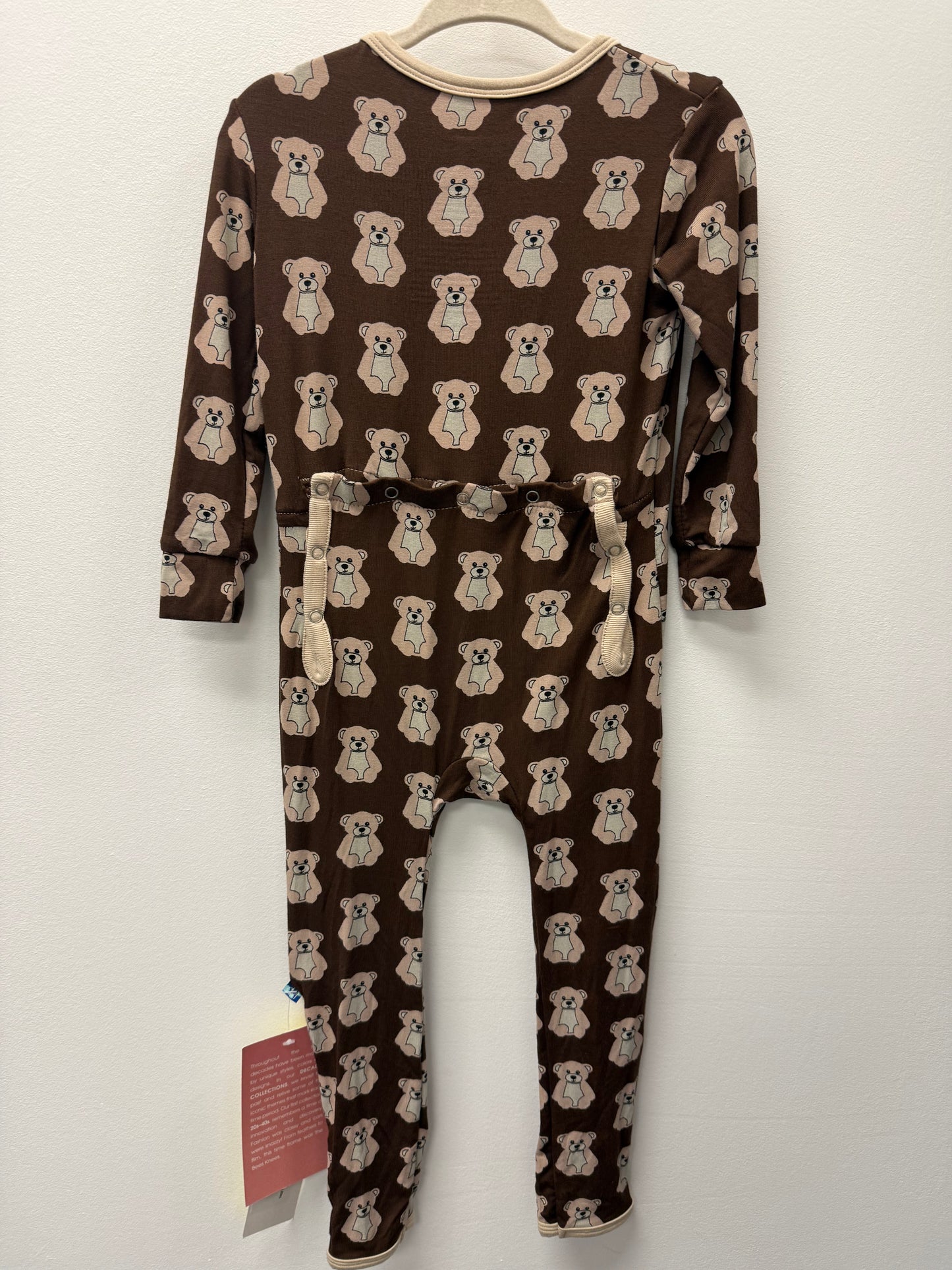 NEW KICKEE PANTS BEAR SLEEPER SIZE 2T