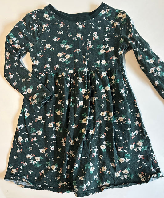 *Play* Old Navy, Dark Green Flowery Dress - Size 5T