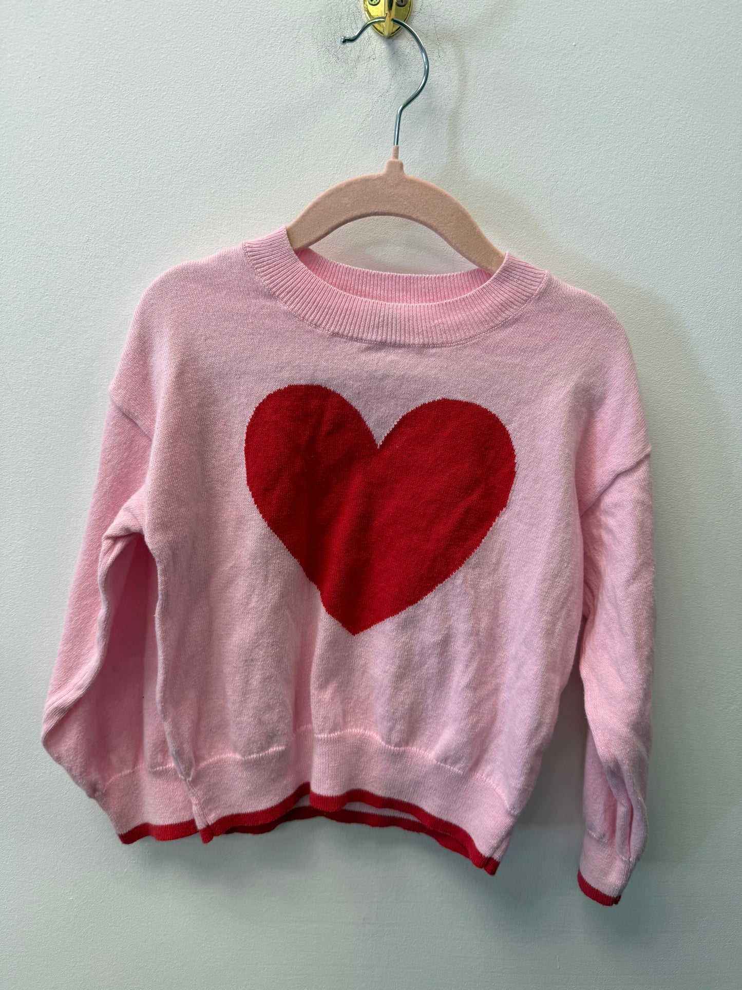 BABY GAP HEART SWEATER SIZE 4
