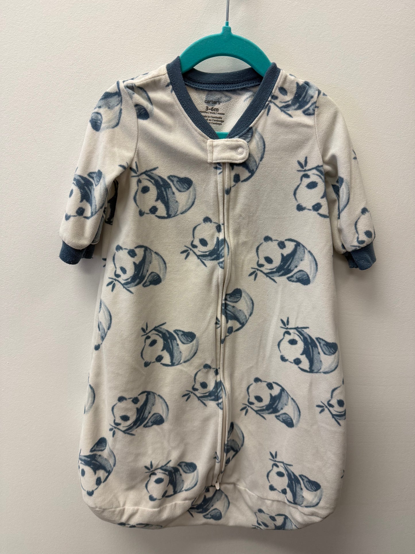 CARTERS FLEECE PANDA BEAR SLEEPSACK SIZE 3-6M