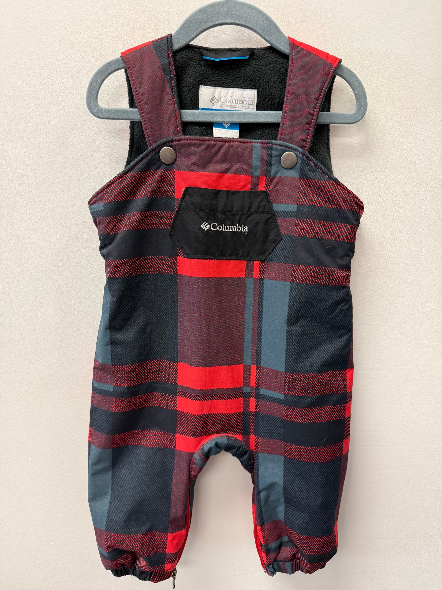 COLUMBIA FLEECE LINED SNOWPANTS SIZE 12M