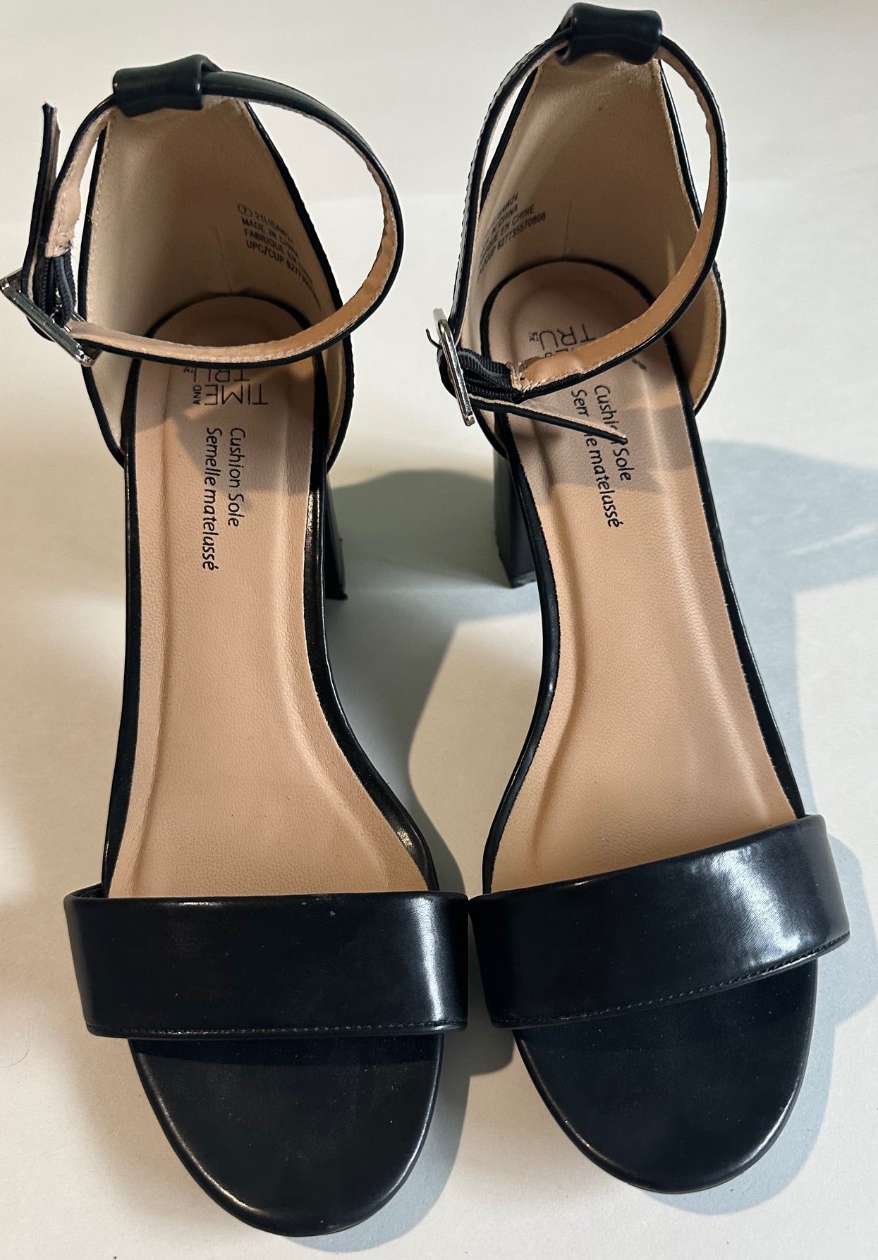 *Adult* Time and Tru, Black Cushion Sole Heels - Size 7