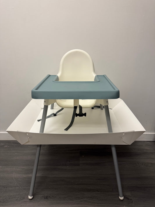 IKEA HIGHCHAIR WITH REMOVABLE SILICONE TRAY & FOOD CATCHER