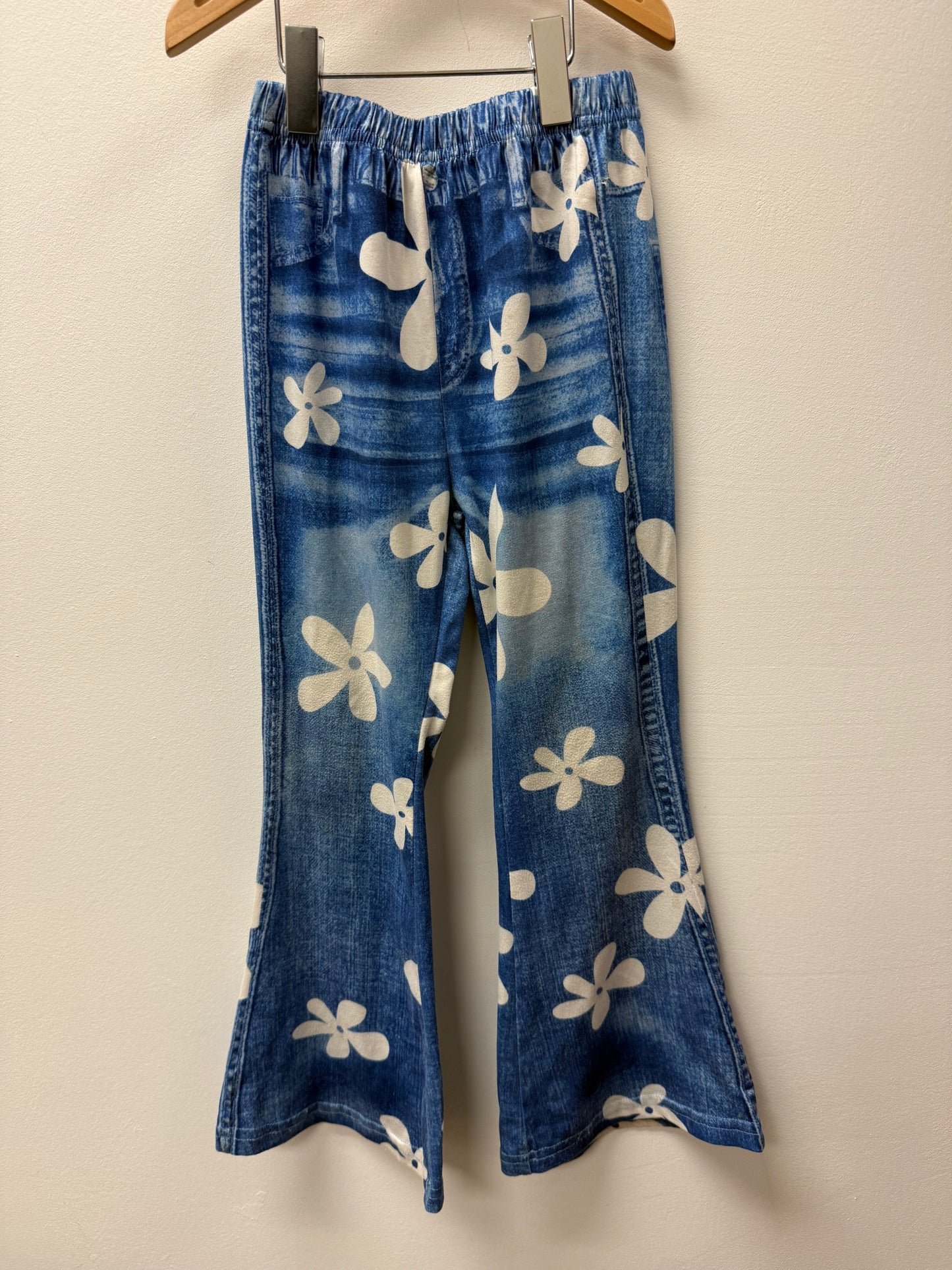 DAISY FLARE JEAN LOOK ALIKE LEGGINGS SIZE 5-6