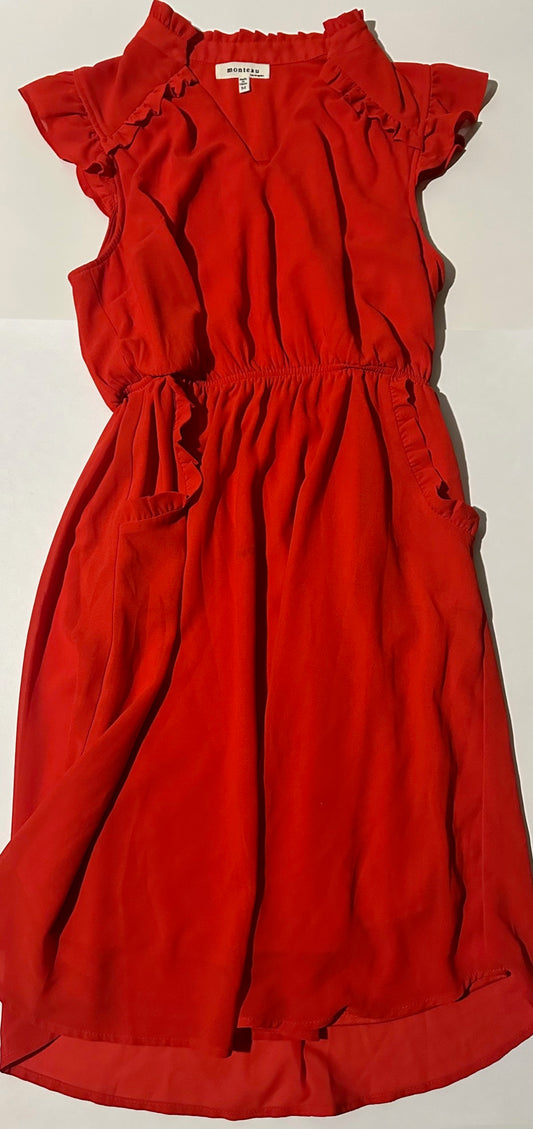 *Adult* Monteau, Dark Orange/Red Dress - Size Medium