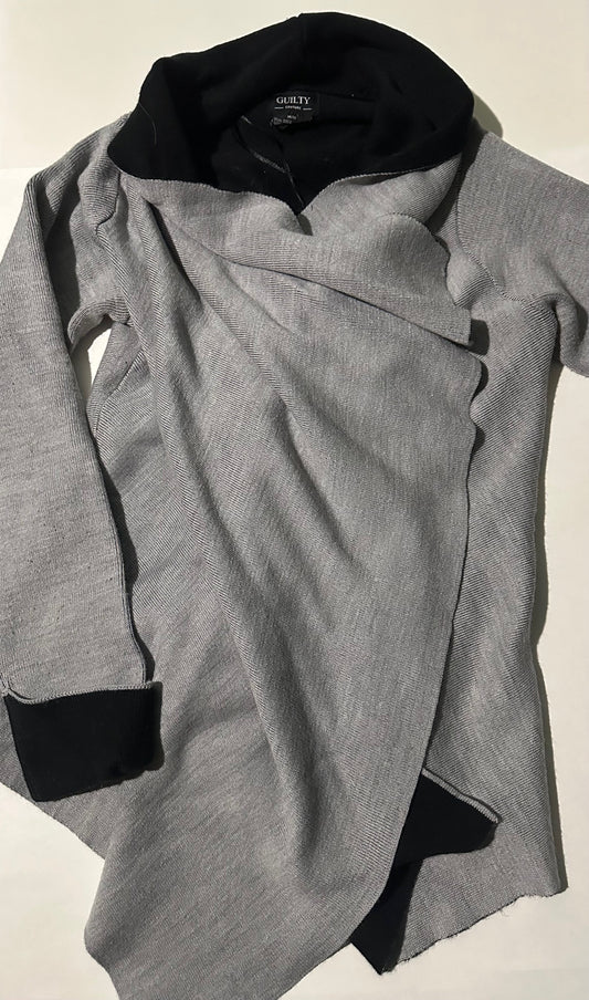 *Adult* Guilty Couture, Grey Wrap Cardigan Sweater - Size Medium