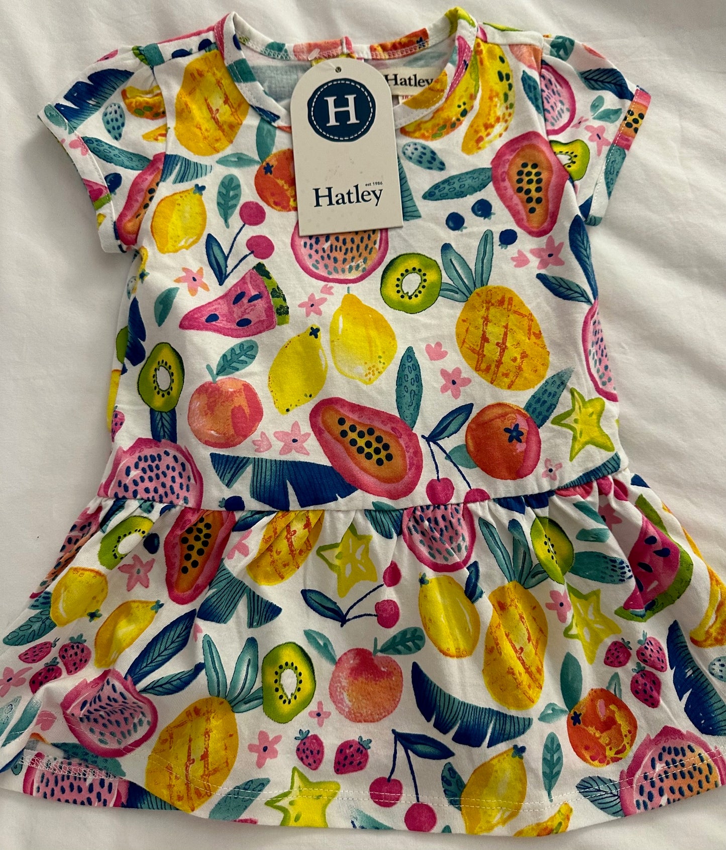 *New* Hatley, Fruit Dress with White Bottoms - 18-24 Months