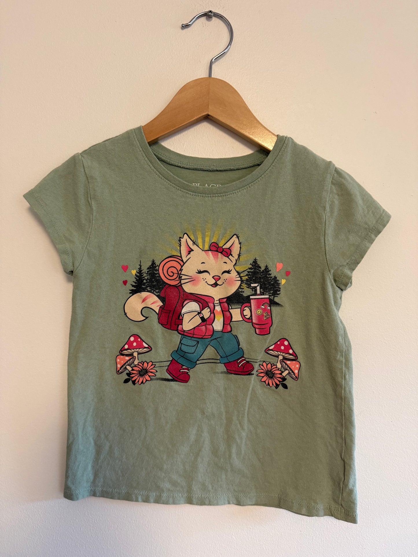 CHILDRENS PLACE CAT SHIRT SIZE 5-6