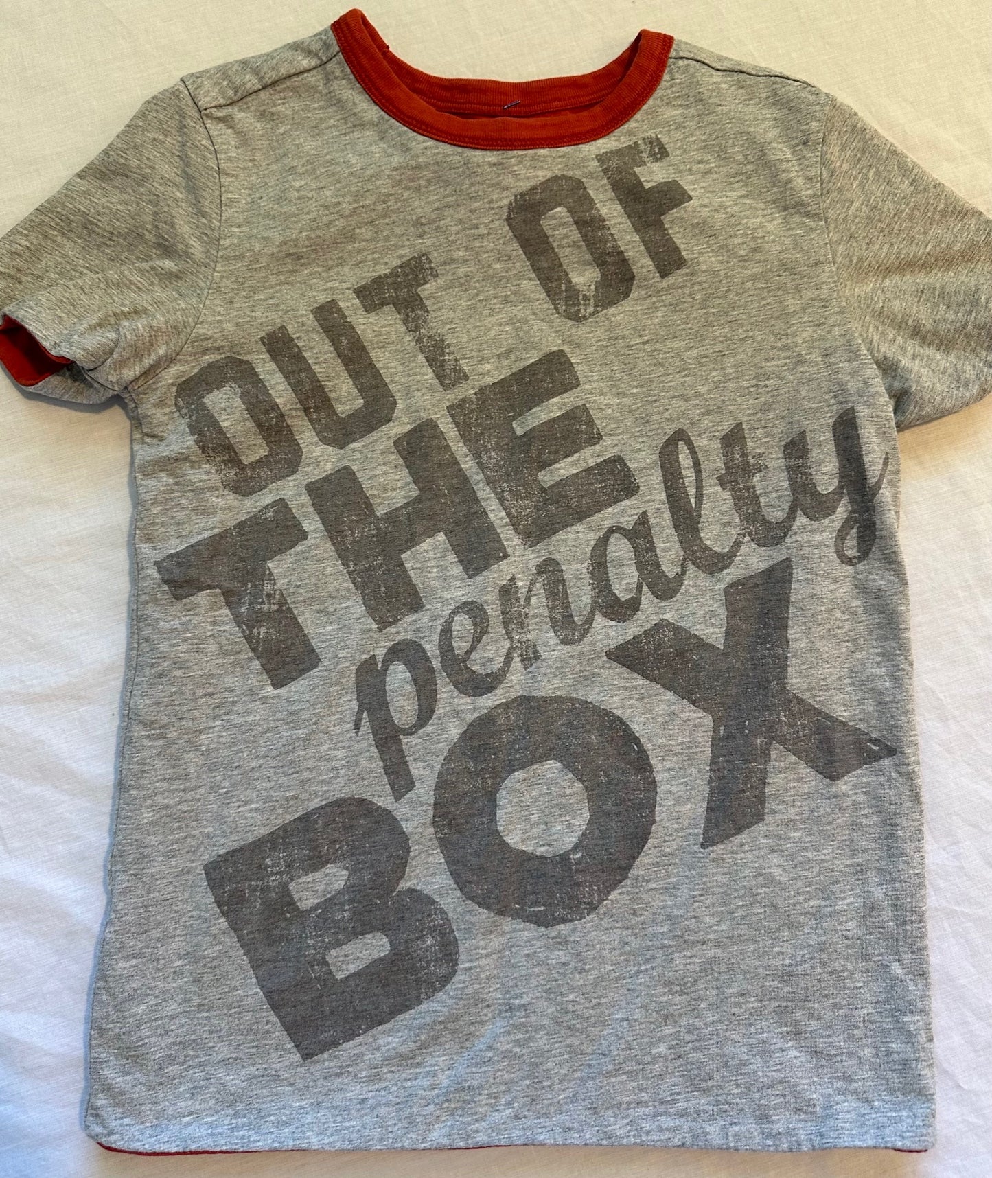 Unknown Brand, Reversible "Out of the Penalty Box" T-Shirt - Size 6-7