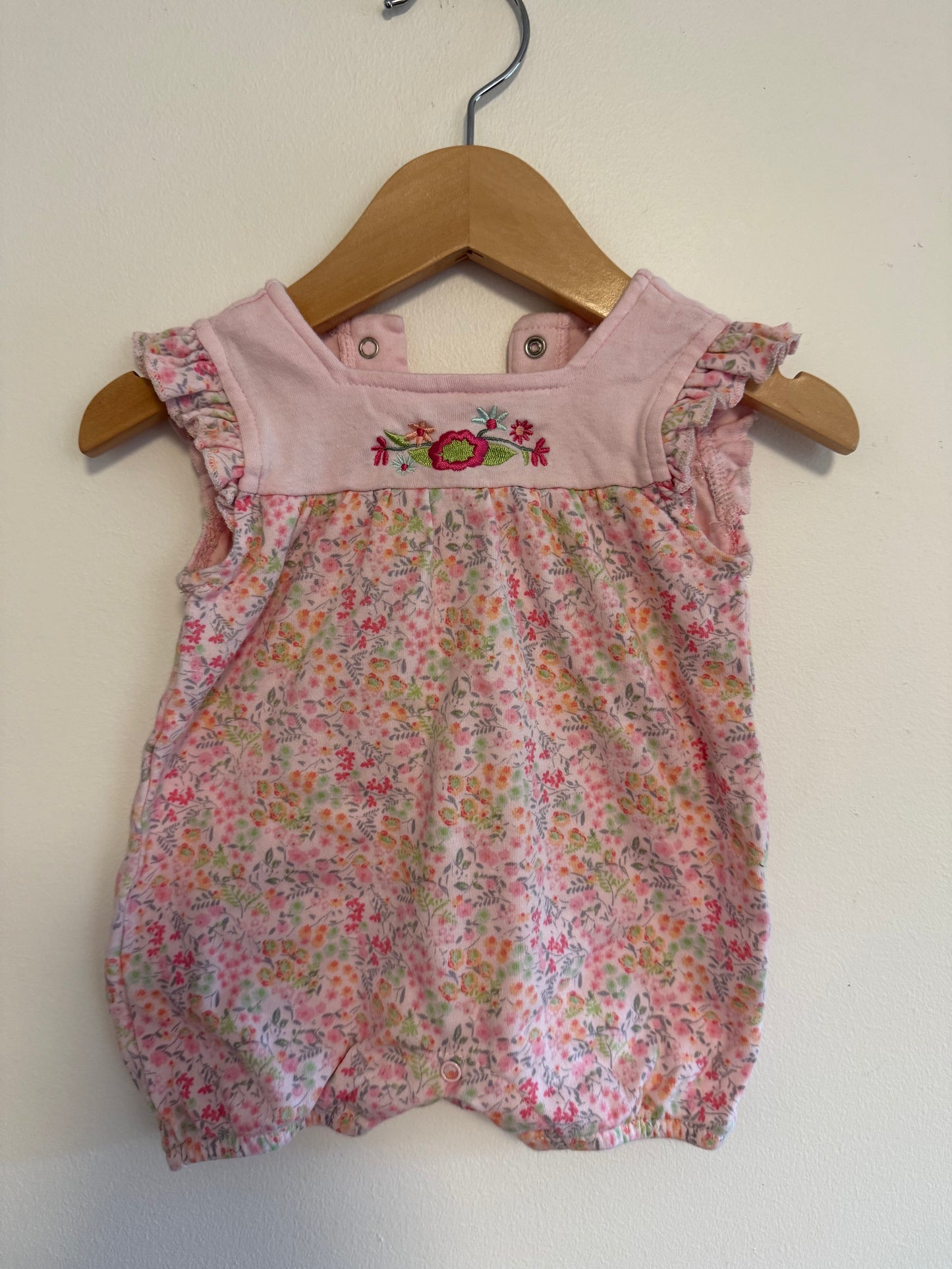 MINI MUFFIN FLORAL ROMPER SIZE 0-3M