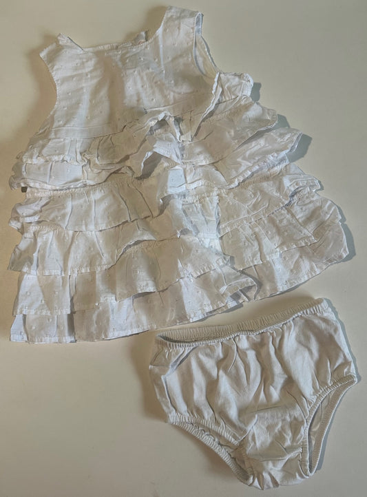 Cherokee, White Top and Bummie Set - 6-9 Months