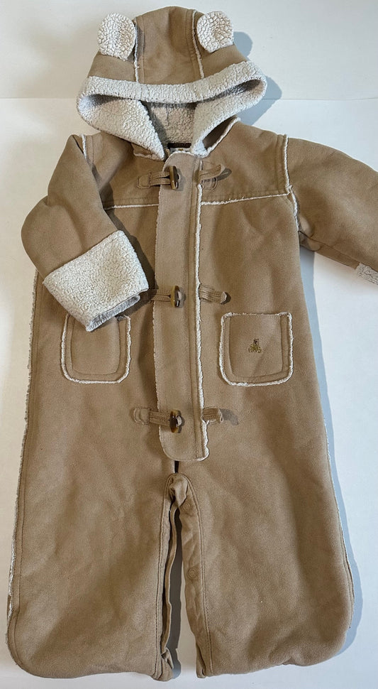 *Play* Baby Gap, Tan Sherpa Winter Suit - 3-6 Months