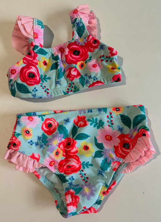 George, Flowery Bikini - 3-6 Months