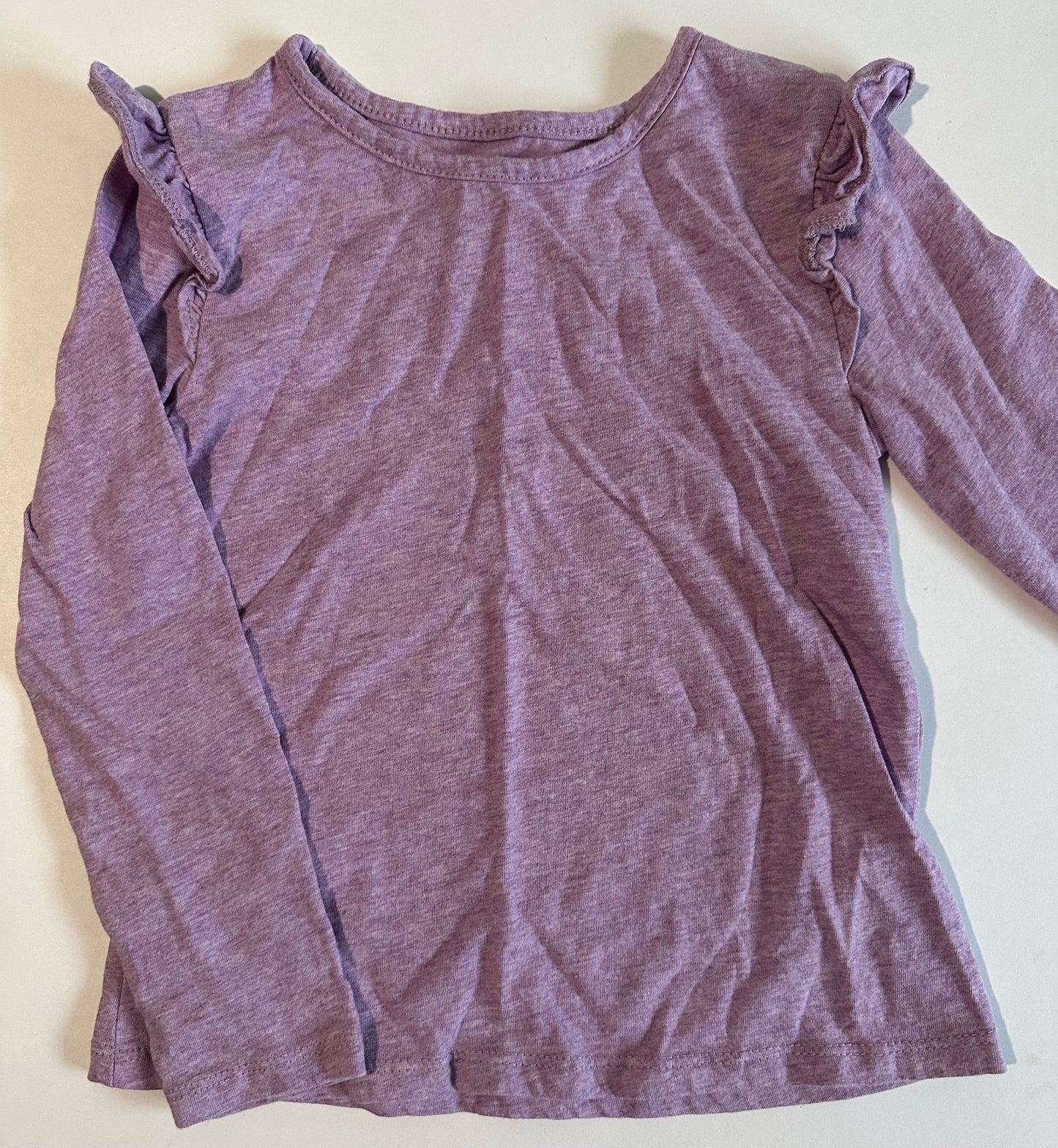 George, Purple Shirt with Ruffle Shoulders - Size 5T