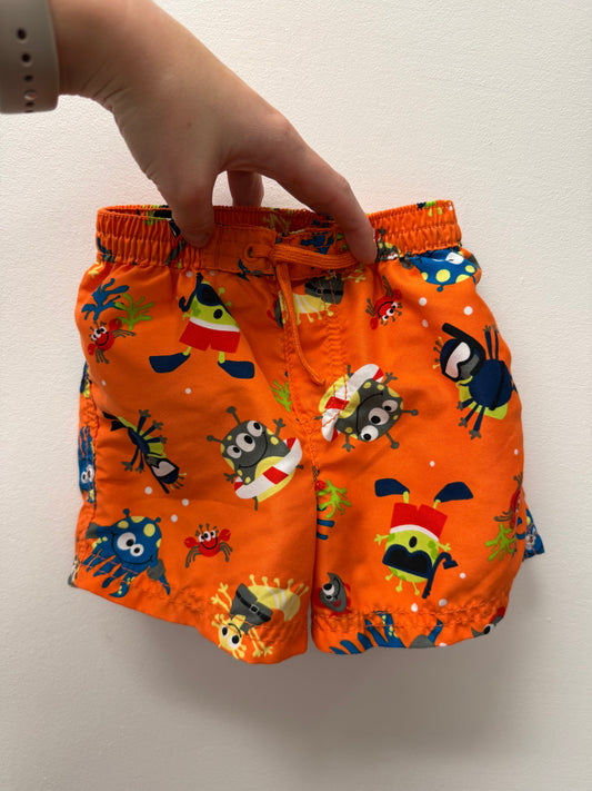 CHILDRENS PLACE ORANGE SWIM SHORTS SIZE 6-9M