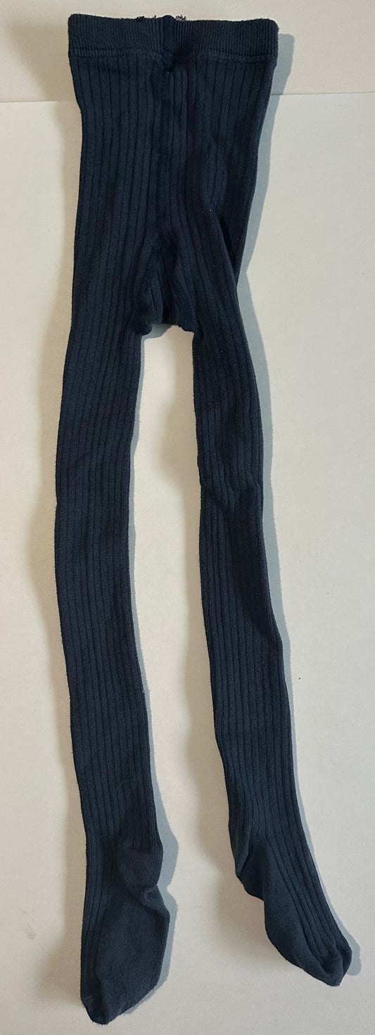 Unknown Brand, Navy Blue Footed Tights - Size 4-5