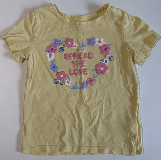 Joe Fresh, Yellow "Spread the Love" T-Shirt - Size 5T